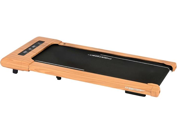 Laufband CHRISTOPEIT SPORT Walking Pad 4.2 Holzoptik , braun (holzfarben, schwarz), Laufbänder, ohne Unterlegmatte, Laufband, bis max. 6 km/h, 120 kg max. Benutzergewicht, B:56,5cm H:11,2cm L:127,5cm