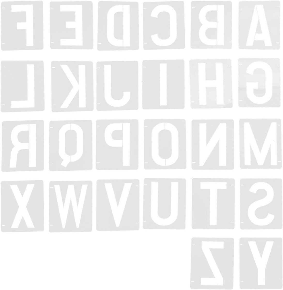 Lettersjablonen Set Alfabet Sjabloon Wit - 10 cm