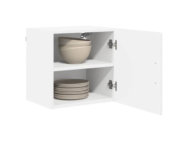 KTHLBRH Wandschrank Küche weiß glänzend 40 x 31 x 40 cm 2 Stück Mehrschichtiges Holz, 2 Türen, Wandmontage, vielseitige Aufbewahrungslösung
