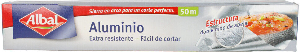 Albal Papel Aluminio extra resistente fácil de cortar 50 metros
