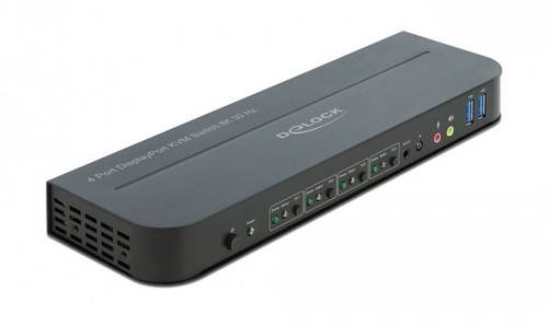 Delock 11484 DisplayPort-Switch HDMI, DisplayPort Gestensteuerung, Maus, Tastatur, Fernbedienung 3840 x 2160 Pixel