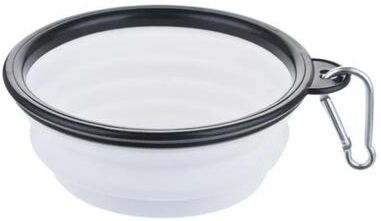 Uplifted Goods Collapsible TPR Pet Food And Water Bowl Portable Travel Dog And Cat Use white 350ml