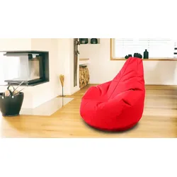 Kinzler Outdoorfähiger Sitzsack Gamer, ca. 100 x 100 cm, Farbe: Rot