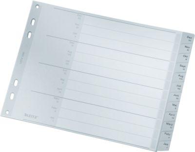 LEITZ® Kunstoffregister, Kalender Dez.-Jan. (12-Blätter), Nr. 1288