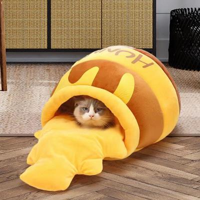 Inspired Finds HoneyPot Warm Kennel Nest Cat Bed Soft Pet Cave With Removable Cushion & Non Slip Bottom HoneyPot Warm Kennel Nest Cat Bed Soft Pet Cave With Removable Cushion & Non Slip Bottom