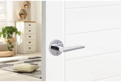 Sure-Loc Basel Modern Series Dummy Door Lever with Round Rosette