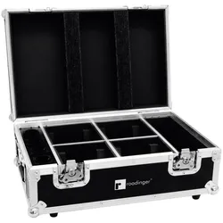 Roadinger Flight 4x AKKU TL3 Trusslight QuickDMX Ladefunktion (Lichttechnik Case), Audio Racks + Cases, Schwarz