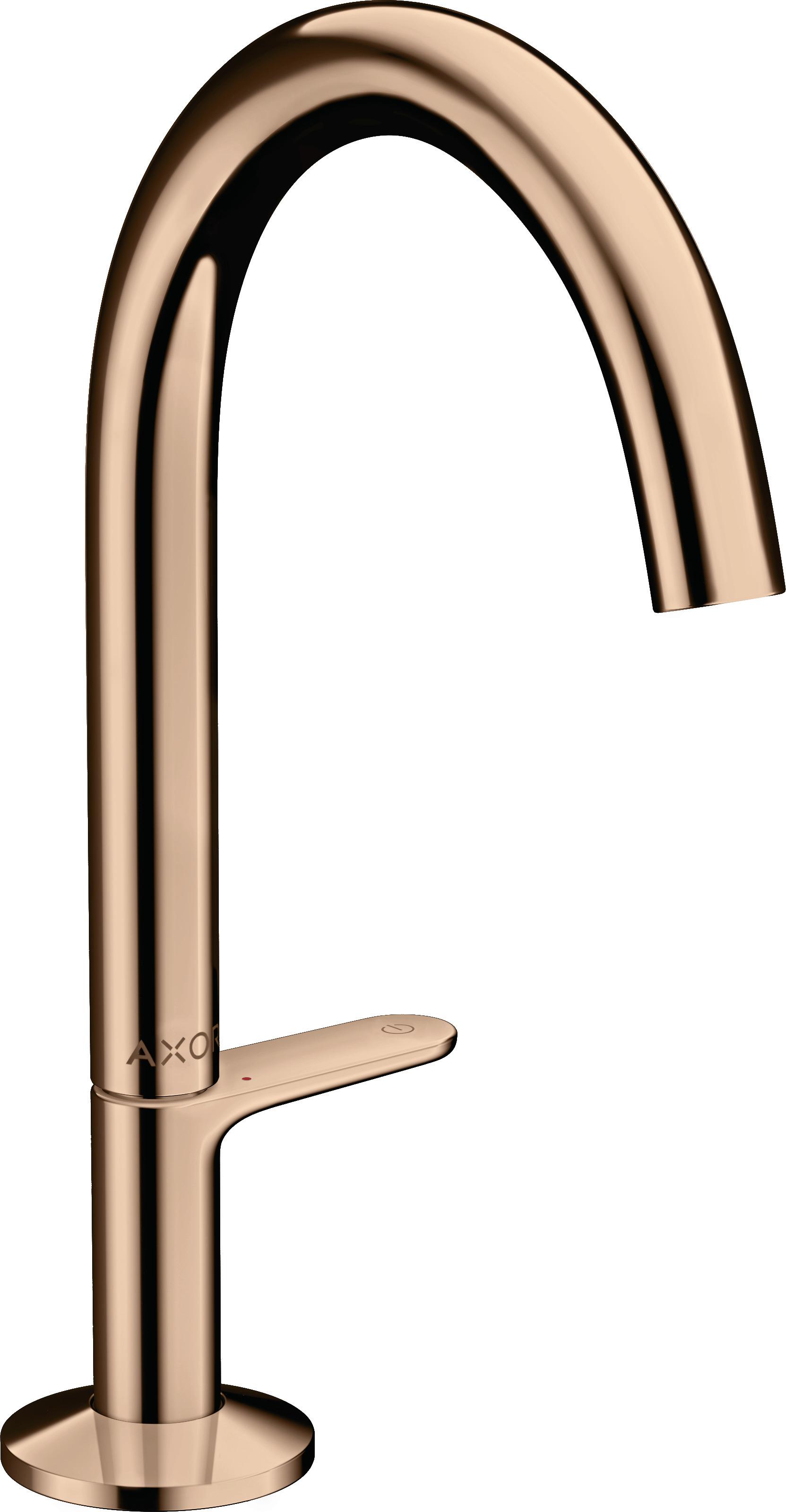 hansgrohe Waschtisch-Einhebelmischer Sel. 170 Axor One A 140mm, m Pus-Op-Abl, pol. r gol