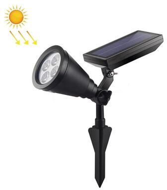 Everyday Crate Solar Garden Spotlight With Plant Growth LEDs IP65 Waterproof Outdoor Lawn Light 0.5w White Light