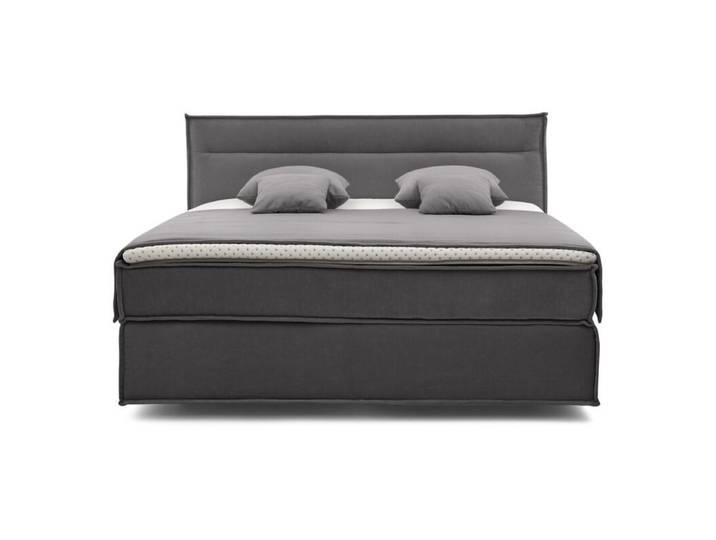 Musterring JustB! Boxspringbett inkl. Topper und Classic TT Partnermatratze - Flair 10093 grau - Hart Hart Modern, Zeitlos