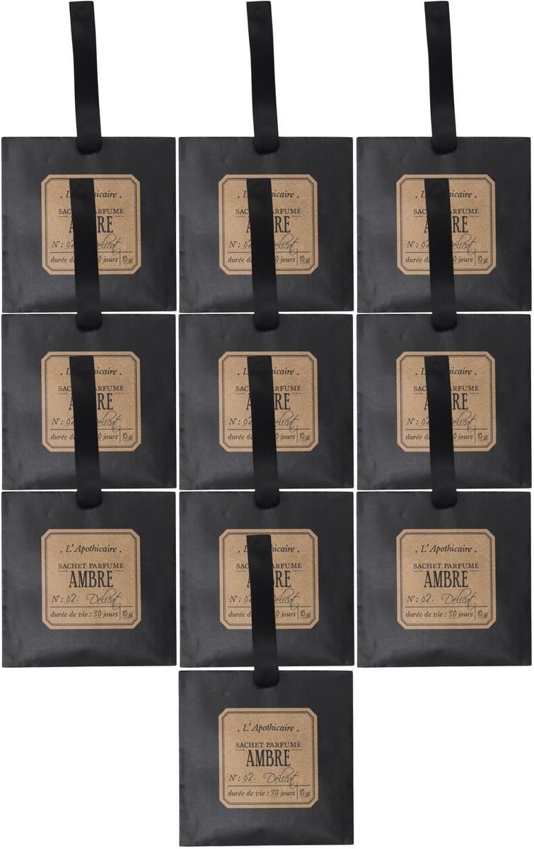 Home deco factory Geurzakjes - 10 stuks - Amber geur - Papier