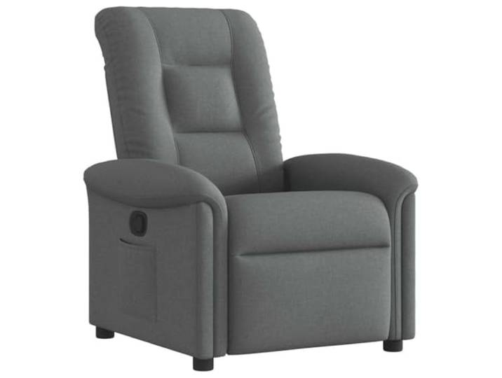 GHVBNMF Relaxsessel Manuell verstellbar Fernsehsessel Dunkelgrau Ergonomischer Liegesessel mit 135 Grad Neigung, Seitentasche und Stoffbezug für Wohnzimmer und Leseecken.