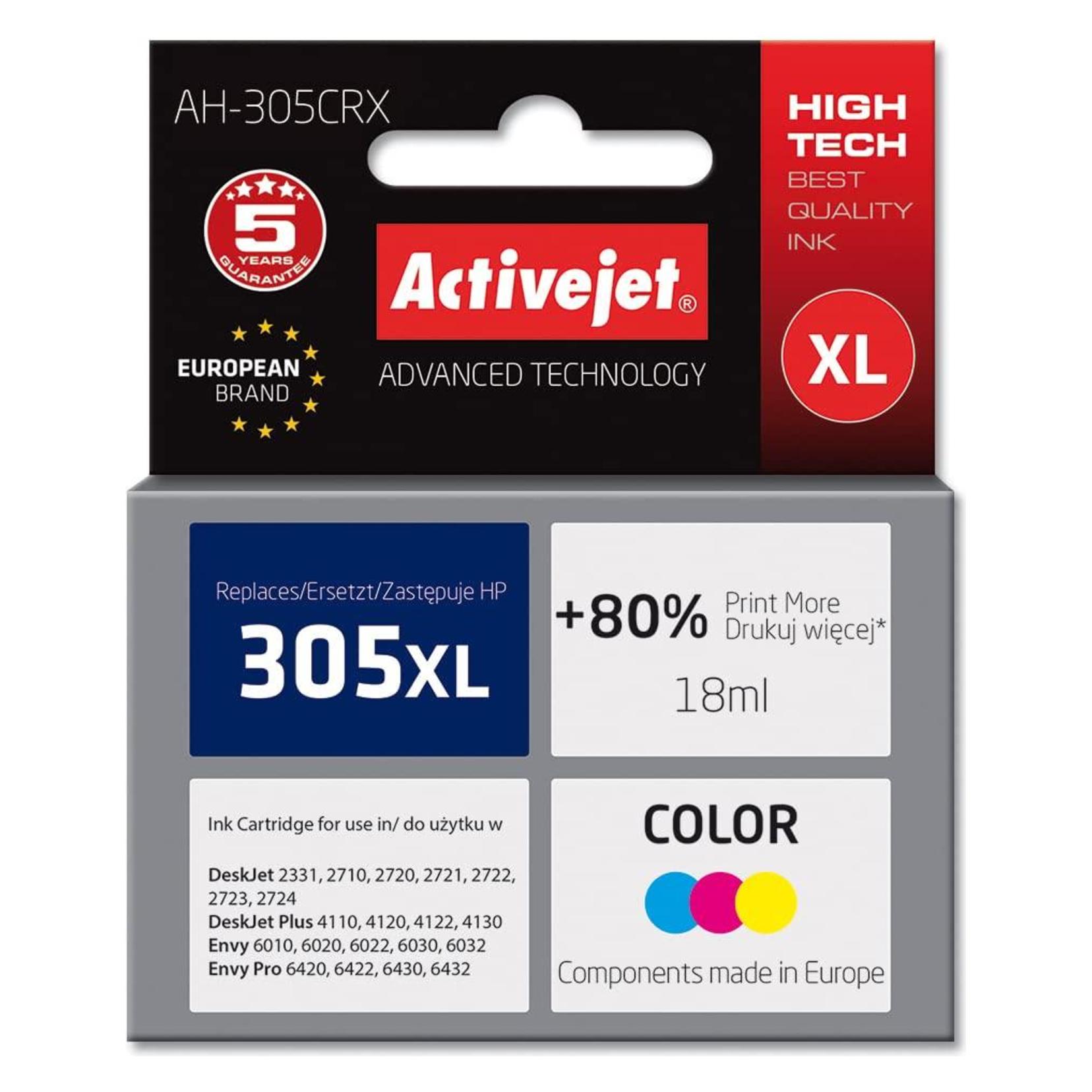 Activejet AH-305CRX Druckerpatrone (e) Kompatibel Hohe (XL-) Ausbeute (C, M, Y) (AH-305CRX)