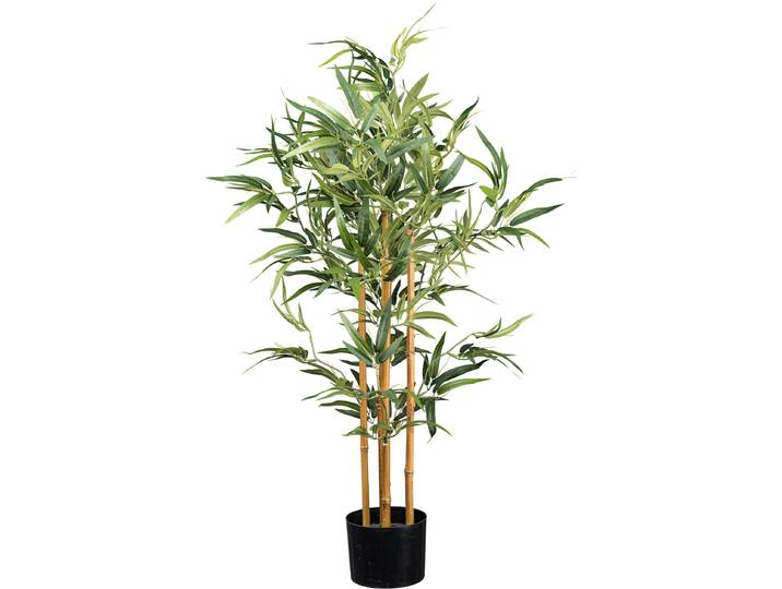 Kunstbaum CREATIV GREEN Bambus , grün, H:105cm, Kunstpflanzen, Kunstbaum, mit echten Bambusstäben