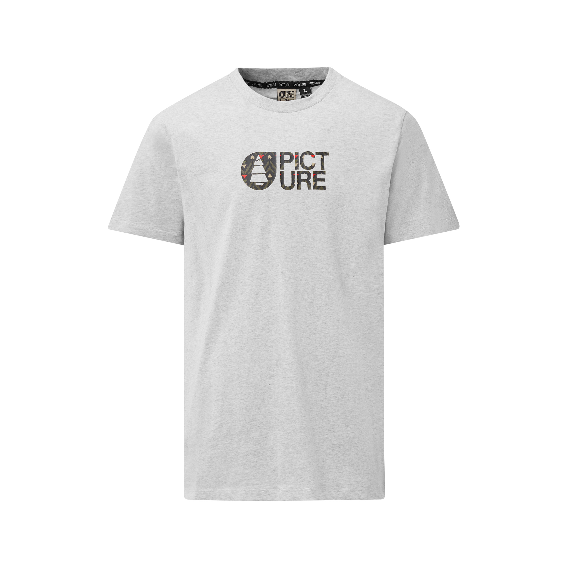 Picture Basement Camo Herren T-Shirts grau Größe S Lifestyle Hautfreundlich