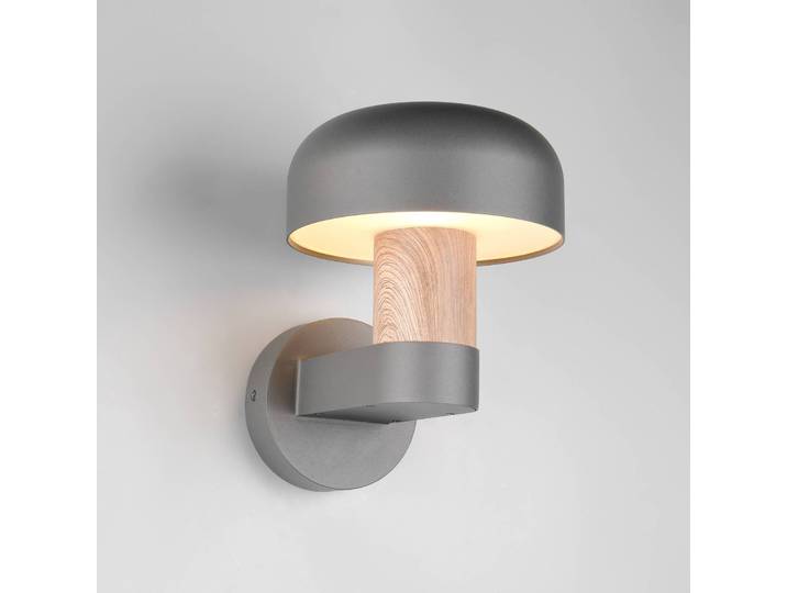 Wandlamp buiten Fraser, dimbaar, hout licht, Aluminium, Wandlamp buiten