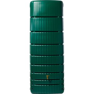 4rain Slim Wandtank, 650 Liter, eckig, dunkelgrün, mit Auslaufhahn