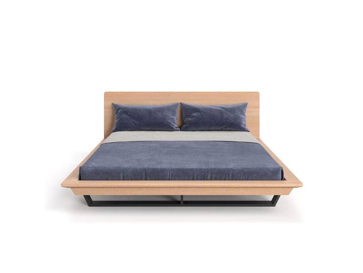 Nova-Slim-Bett aus Massivholz Buche 140x200 cm Danzz
