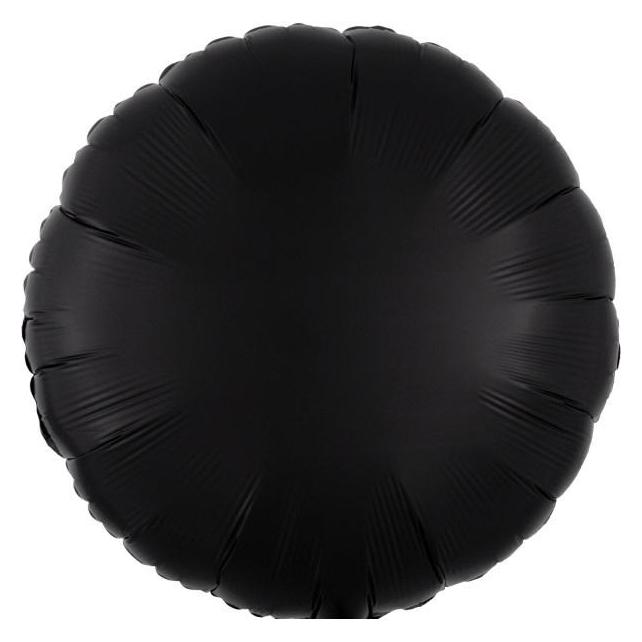 Amscan Folienballon Rund Schwarz Satin Luxe (5x) (9914113)