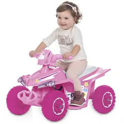 Carromco Elektro Quad "Flowers" für Kinder,pink,