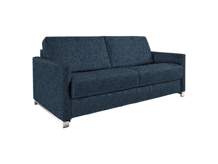Bali Schlafsofa, Dunkelblau, Metall, 185x84x100 cm, Textiles Vertrauen - Oeko-Tex®, Typenauswahl, Fussart wählbar, Lederauswahl, Stoffauswahl, Armteilvarianten, Sitzqualitäten, Hocker erhältlich, Wohnzimmer, Sofas & Couches, Schlafsofas