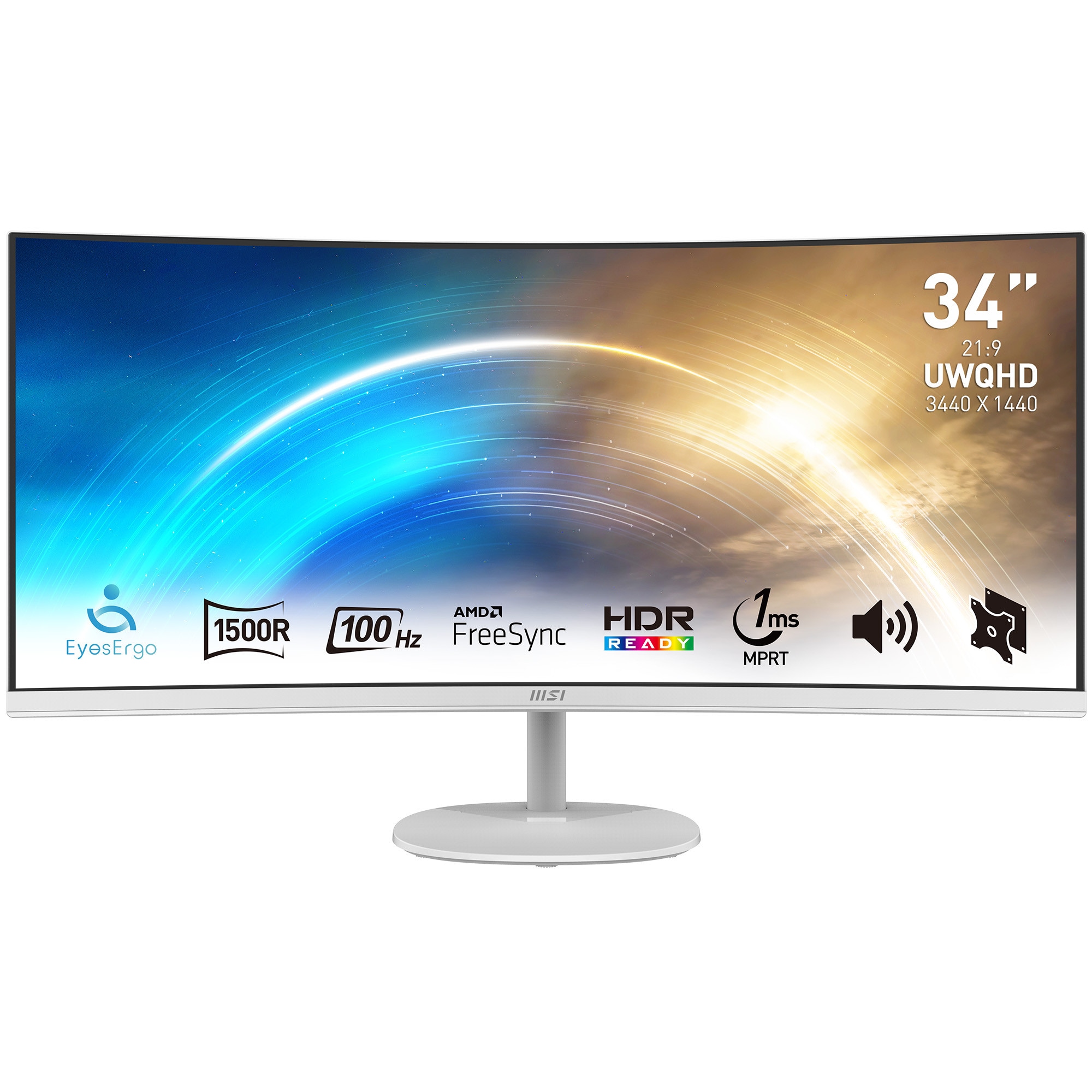 MSI Pro MP341CQWDE 34 Zoll UWQHD VA Panel 21:9 100 Hz Curved Monitor