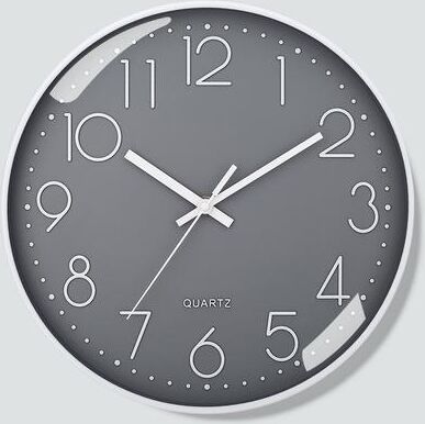 Inspire Daily Merch Simple Digital Wall Clock 8 Inch Mute Quartz Wall Clock Cubic Digital Clock For Home Decorations gray
