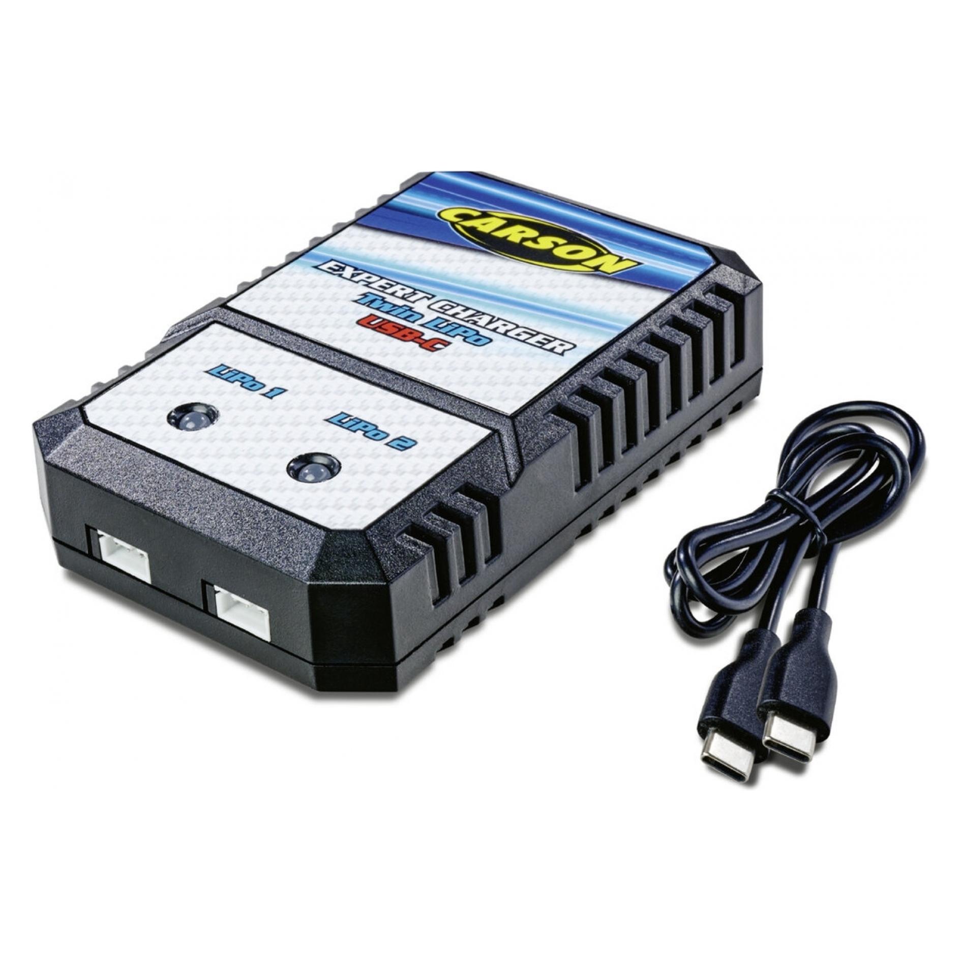 Carson Expert Charger Twin LiPo USB-C 2A (500606097)