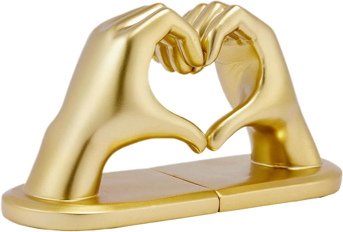 Decoratieve Boekensteunen Hartvormig Design - Goud - 30 cm