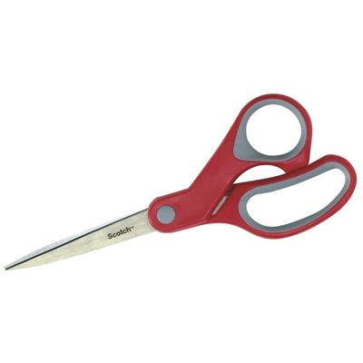 Scotch Komfort-Schere 20cm mit Komfortgriffen rot/grau Packung mit 12 Stück