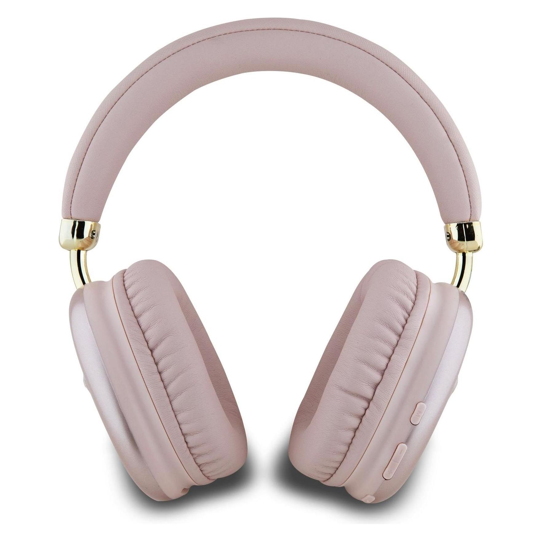 Guess Wireless Bluetooth Headset Saffiano Triangle Logo Pink, GUBHK1SATSP, Universal (32 h, Kabellos) (GUBHK1SATSP)