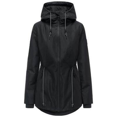Outdoorjacke NAVAHOO "Blumentanz 14", Damen, Gr. S (36), schwarz, Obermaterial: 100% Polyester. Innenfutter: 100% Polyester. Ärmelfutter: 100% Polyester, tailliert hüftbedeckend, hoch geschlossener Ausschnitt, Ärmel ohne Ärmelschlitz...
