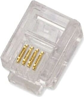 Datacom RJ11 UTP-connector, 6-polig, 4-aderig, 10 stuks
