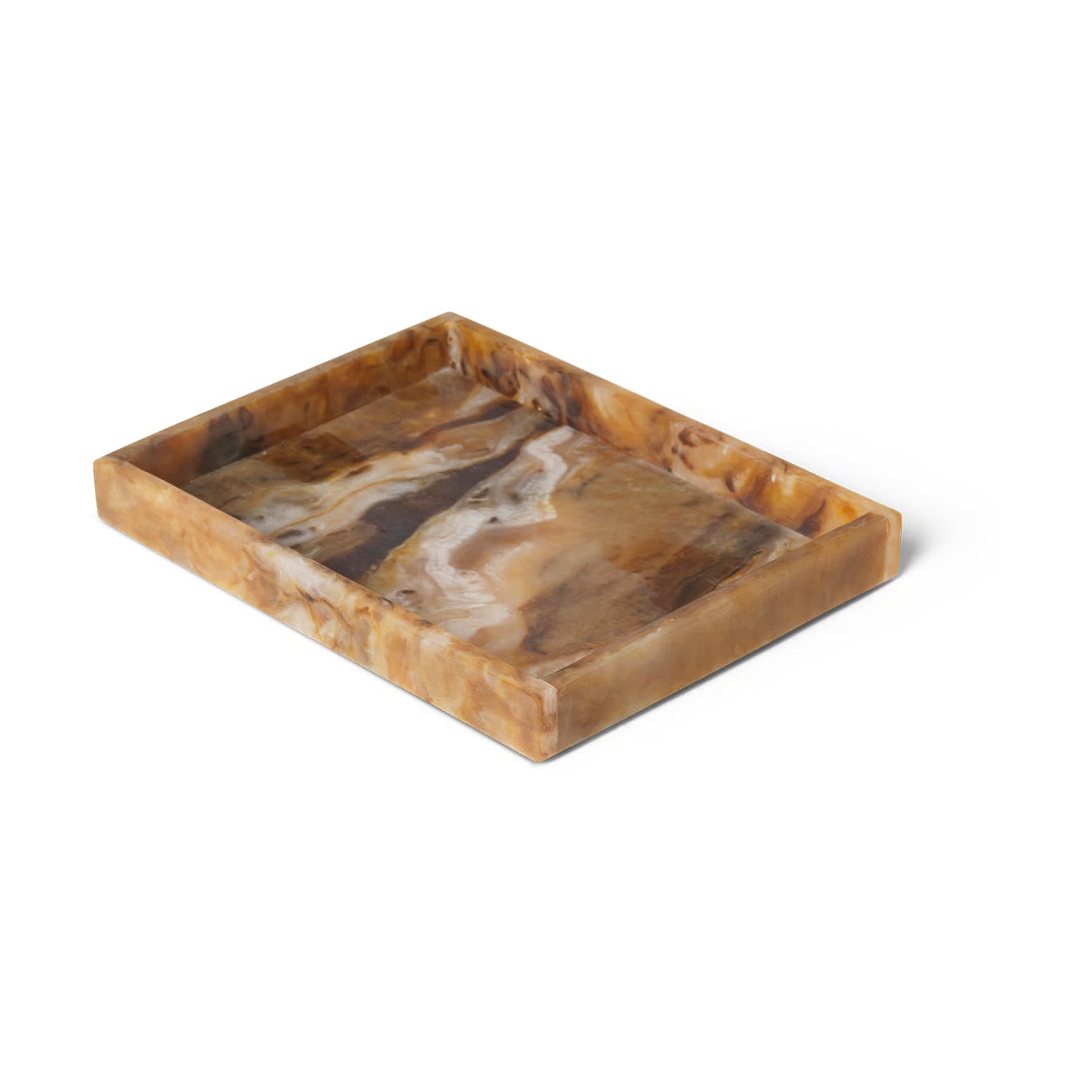 Ferm Living Mist decoratieplateau Sugar kelp bruin B: 20 cm, D: 15 cm