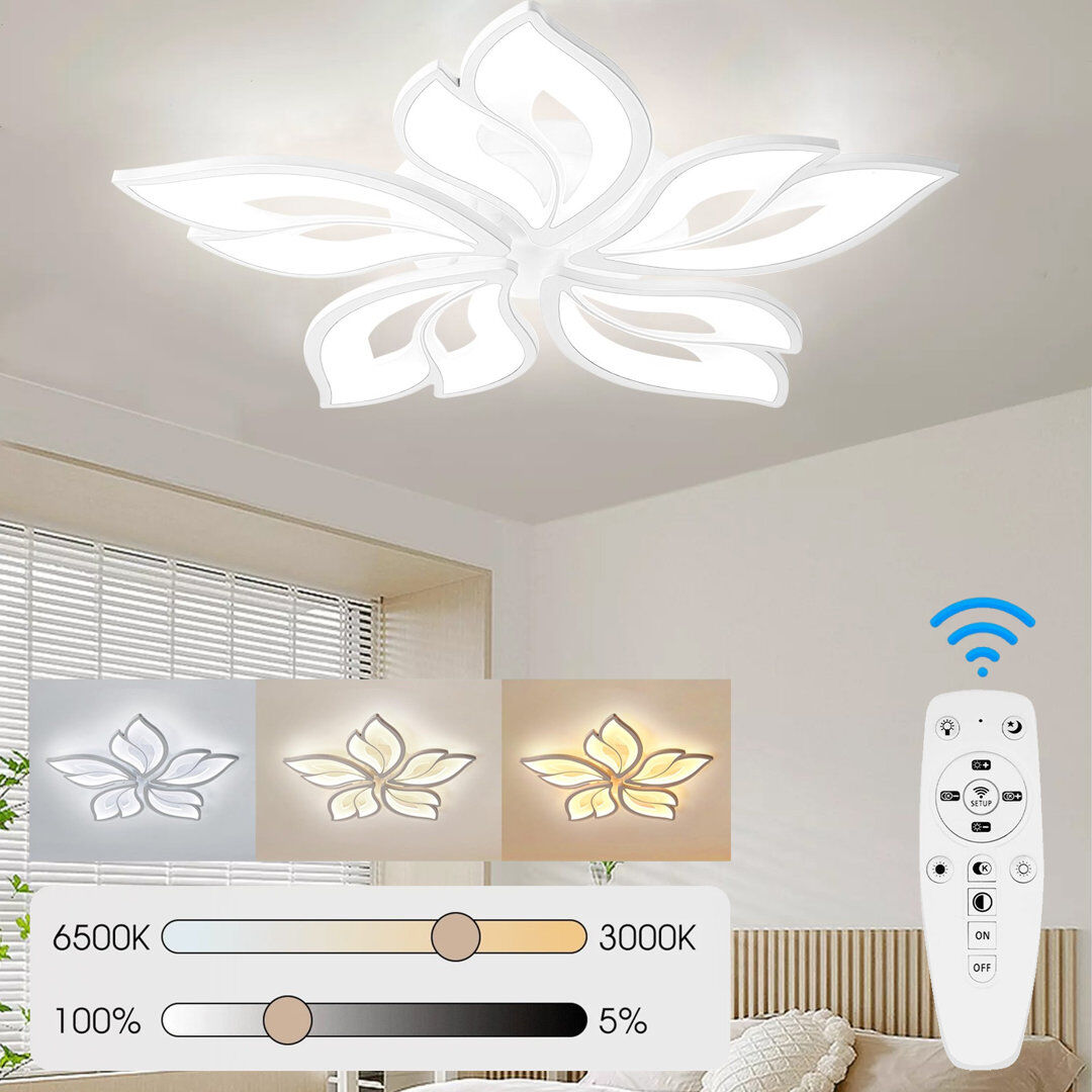 Canora Grey Semi Flush Mount White