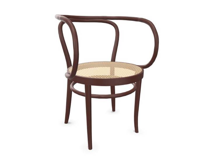 THONET chaise avec accoudoirs 209 (Mahogany - Hêtre I)