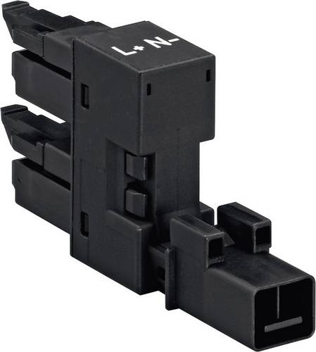 WAGO Netz-H-Verteiler Netz-Stecker - Netz-Buchse, Netz-Buchse Gesamtpolzahl: 2 Weiß 1St.