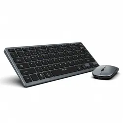 INCA Tastatur-Maus-Set, kabellos BT & 2,4GHz, verbindet bis zu 3 Geräte, QWERTZ