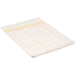 Geschirrtücher 60x80 cm aus Halbleinen, kariert gelb-weiss. 10er Set  - LTITEX