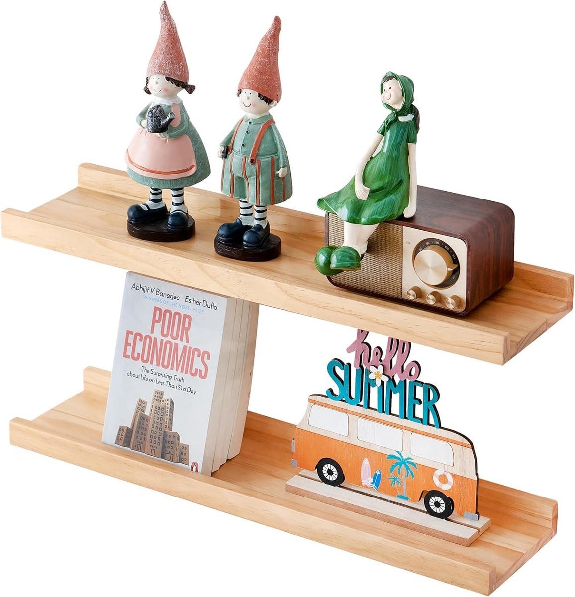 Houten Wandplank Hoekrek voor Keuken, Badkamer of Woonkamer