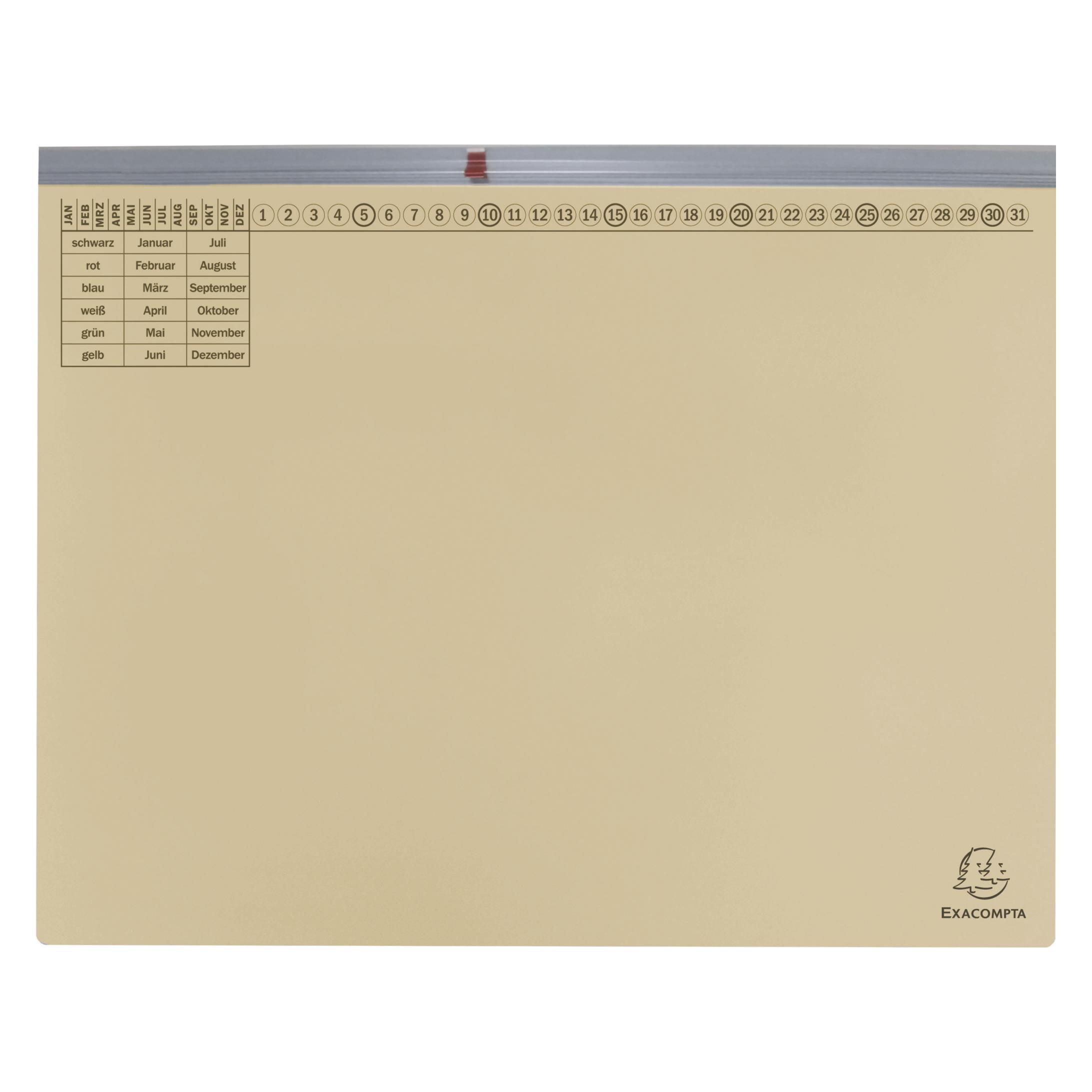 Exacompta 25 Hängehefter Exaflex Karton chamois 1 x kaufmännische Heftung (A4, 25x) (370222B)
