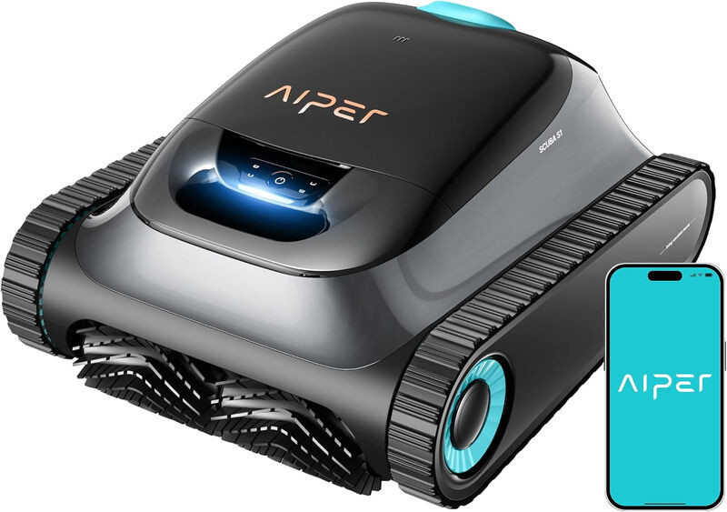 Aiper Scuba S1 Zwembadrobot - Automatische vloer-, wand- en waterlijnreiniger met dubbele filtratie, slimme navigatie en app-bediening voor inbouw- en opzetzwembaden