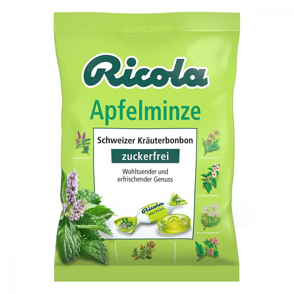 MARVECS GmbH Ricola Apfelminze Bonbons ohne Zucker Beutel 01565477