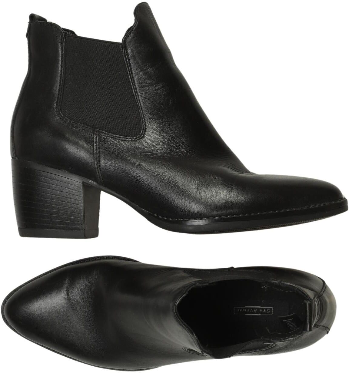 5th Avenue Damen Stiefelette, Schwarz, Gr. EU 37, Leder - Second Hand