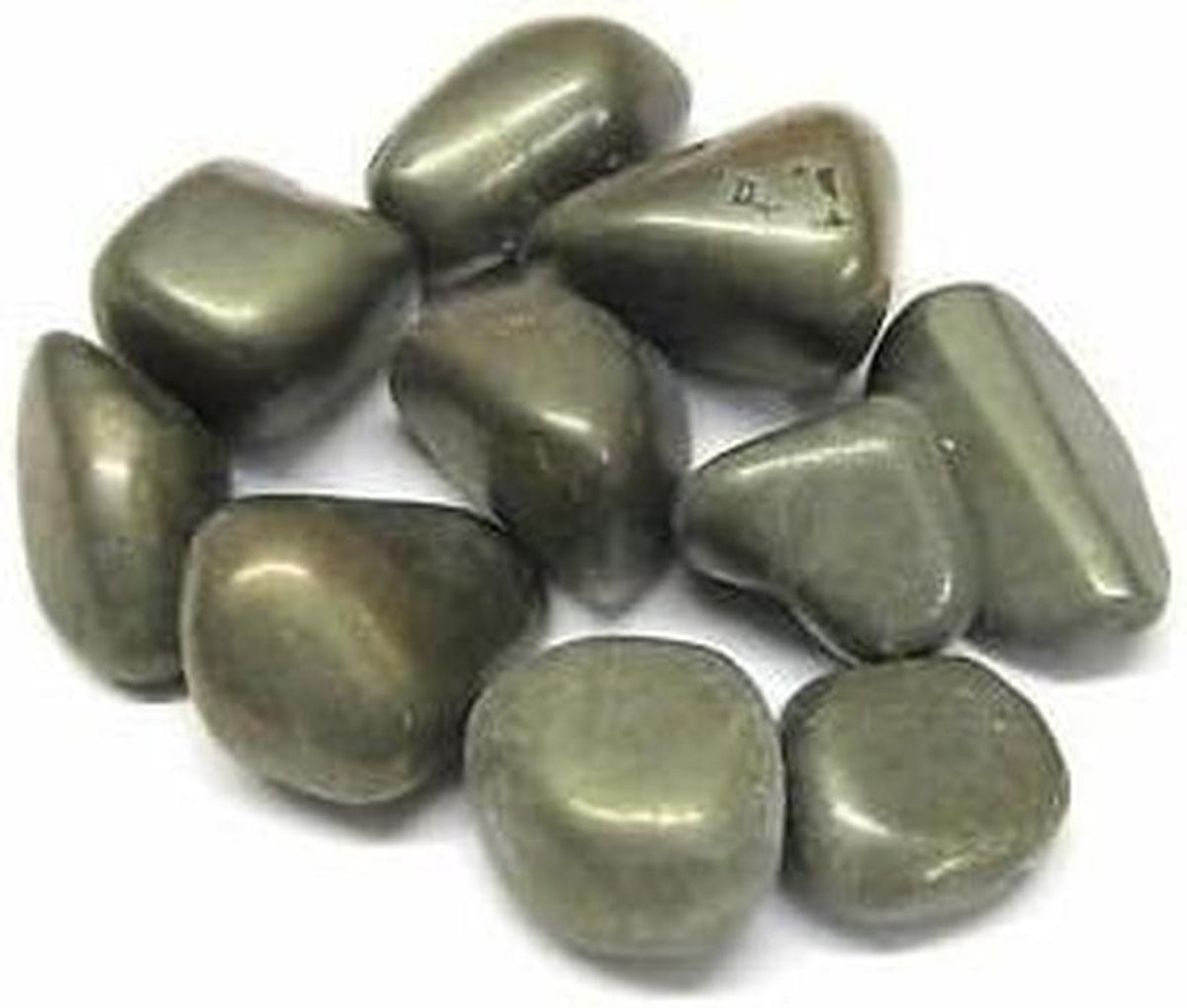 Pyriet Getrommelde Stenen Set - 7 Stuks - Goudkleurig