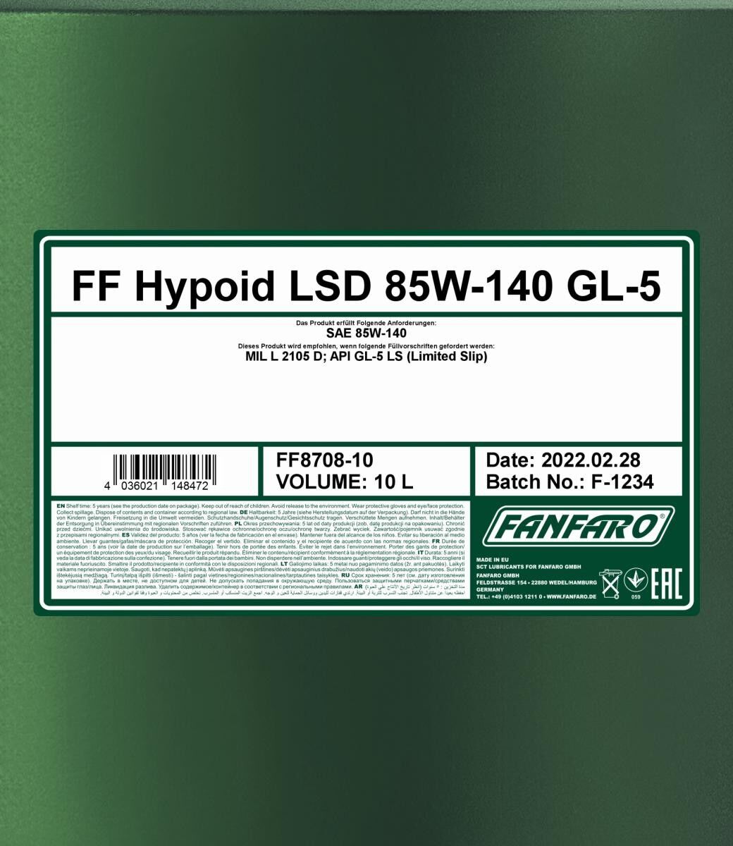 FANFARO FF8708-10 Manual gearbox oil