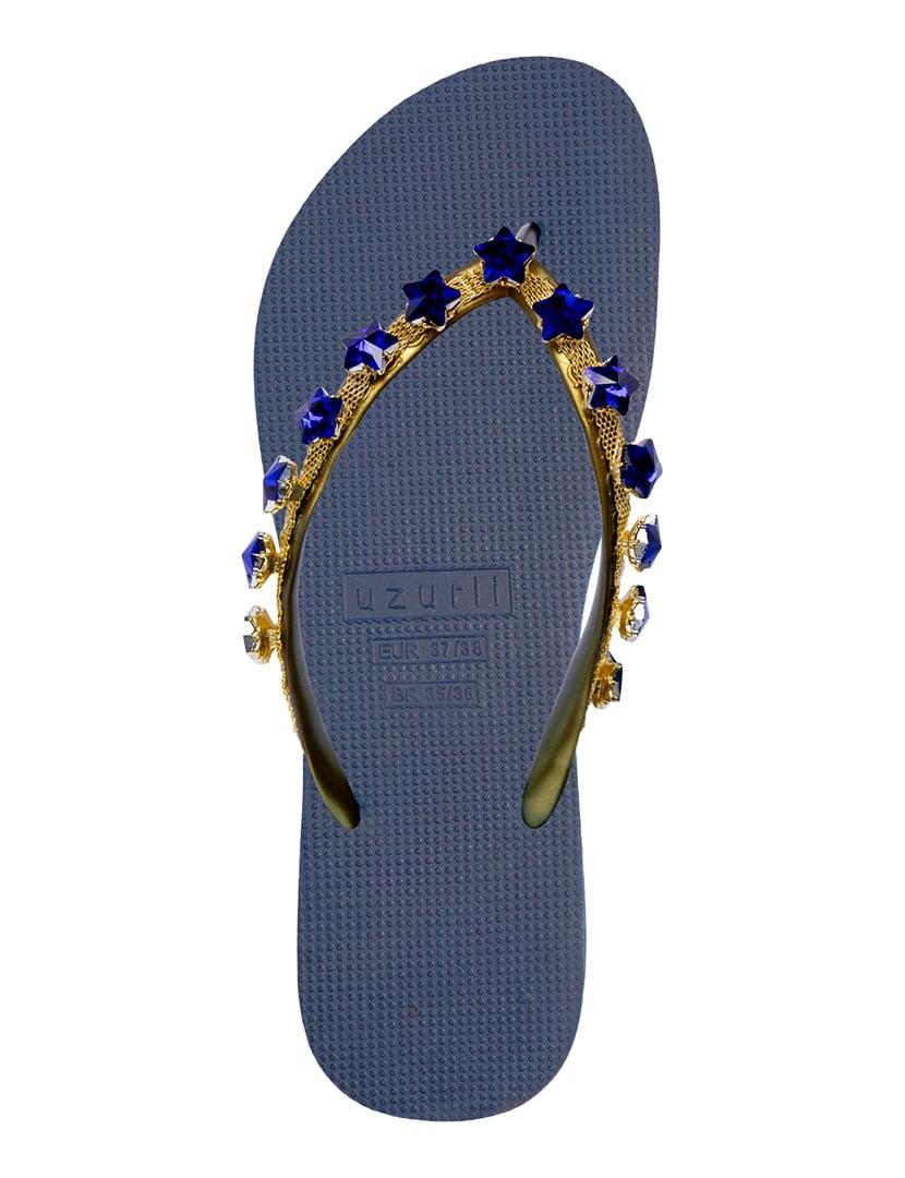 Little Blue Star Flip Flop Marineblauw
