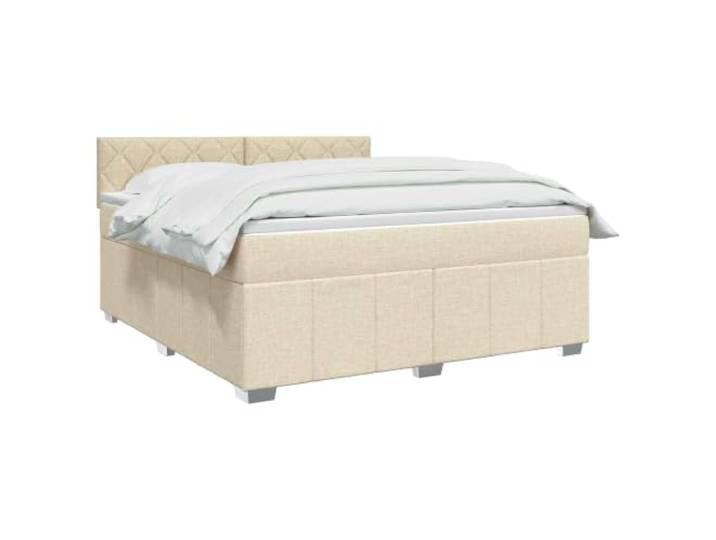vidaXL Boxspringbett mit Matratze Creme 140 x 190 cm Stoff Passt die Unterstützung an deine gewünschte Höhe an. Beleuchte deinen Raum mit flexibler Beleuchtung