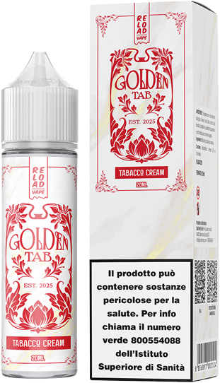 Reload Vape Tabacco Cream Golden Tab Liquido Shot 20ml Tabacco Crema