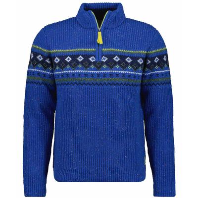 Rundhalspullover RAGMAN, Herren, Gr. 52, blau (mitternachtsblau, 077), Strick, 80% Wolle 20% Nylon, Pullover Rundhalspullover